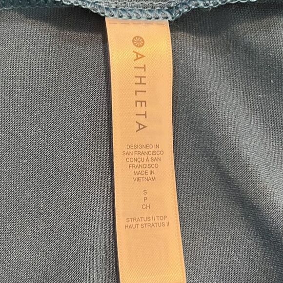 ATHLETA Stratus II Top Dark Sardinia Blue Women’s Size Small - Picture 7 of 8